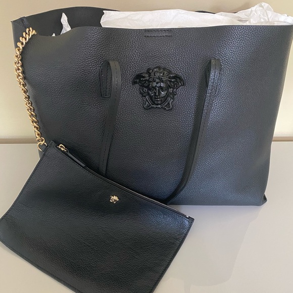 versace black tote